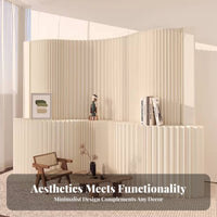 Accordion Paper Partition Foldable Design Folding Screen Honeycomb Structure Space Separate R for Homeowners, Renters, Retail Store, Bedroom