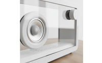 Minimalist Design Transparent Bluetooth Speaker Built-in Battery LED Ambient Light Speaker AUX Input Consumer Electronics for Bedroom, Living Room