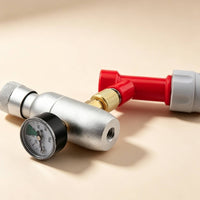Compact CO2 Pressure Regulator Silver Metal Locking-Pin CO2 Regulator Black Gauge