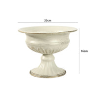 Antique-Style Pedestal Urn Vase Distressed Urn Vase with Pedestal Footed Tabletop for Wedding Planners, Florists, Table Decor