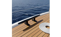 Mooring Cleat Black Boat Rope Cleat Low-Profile Hardware for Boats