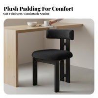 Minimalist Design Low-Back Upholstered Chair Versatile Household Furniture Comfortable Indoor Seating Long-Lasting for Homeowners, Families, Renters, Dining Room, Restaurant