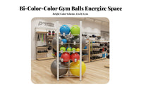 Space-Saving Balance Ball Storage Rack Sturdy Construction Exercise Ball Display Stand High Capacity Vertical Storage Rack Stable Design for Fitness Studio Operators