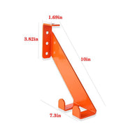 Power Tool Storage Hook Slanted Arm Mounting Bracket Orange Finish