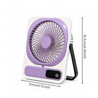 Portable Fan with Fold-out Stand Compact Personal Fan with Stand Slim Foldable for Students, Office, Dorm Room