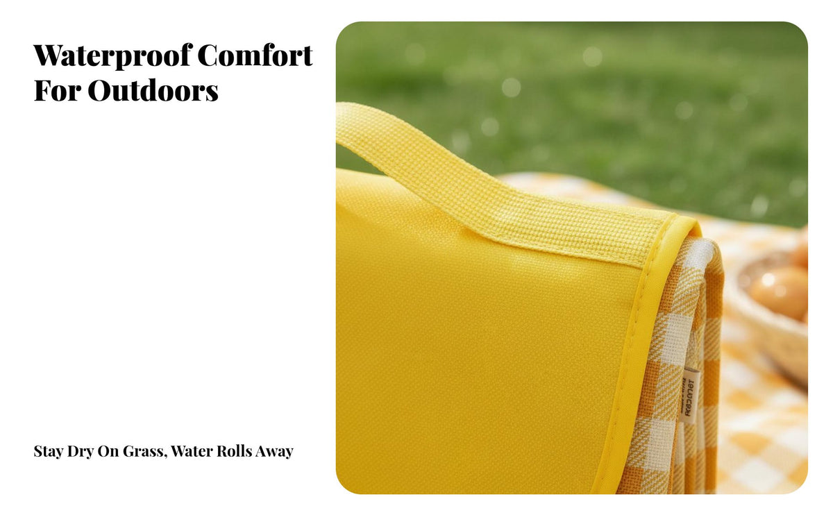 Waterproof Foldable Picnic Blanket Moisture-Proof Portable Mat Thick Padded Ground Cover Lightweight for Families, Couples, Picnics, Camping, Parks, Beach Trips