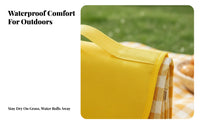 Waterproof Foldable Picnic Blanket Moisture-Proof Portable Mat Thick Padded Ground Cover Lightweight for Families, Couples, Picnics, Camping, Parks, Beach Trips