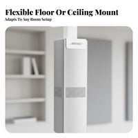 2 Pieces Sturdy Construction Satellite Speaker Stand Stable Weighted Base Speaker Floor Stand Anti-Slip Pads Home Theater Equipment Built-in Cable Management