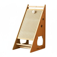 Multifunctional Cat Lounger Built-in Scratching Areas Cat Scratcher with Detachable Sisal Mat Pet Furniture for Indoor Cats