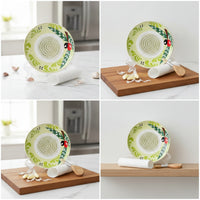 Garlic Grater Plate Textured Garlic Grater Plate with Brush Dishwasher Kitchenware for Home Cooks