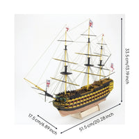 DIY Wooden Ship Model Kit Historical Sailing Ship Model Kit Detailed Authentic for Hobbyists
