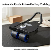 Automatic Return-Assist Abdominal Wheel Ergonomic Design Abdominal Wheel with Elbow Support Elbow Support Mid-Section Wheel