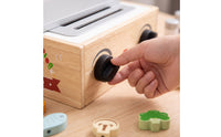 Table-Top Wooden Toy Barbecue Preschool Toy Grill with Play Food Learning Kitchen Accessory Open-Ended for Toddlers