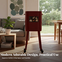 No-Bend Design Elevated Push-Button Trash Can Easy to Clean Tall Trash Can with Legs Removable Inner Container for Elderly, Living Room