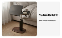 Multifunctional Mobile Laptop Desk Lockable Casters Rolling Sofa Side Table 360° Swivel Rolling Laptop Desk Stable Base for Students, Telecommuting Workers, Professionals, Bedroom, Living Room, Home Office, Small Areas
