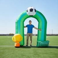 Soccer Championship Arch Decoration Giant Size Football Entry Arch Sports Themed Soccer Championship Inflatable for Festival, Stadium