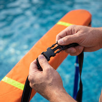 High-Visibility Lifeguard Rescue Tube Padded Rescue Tube Reflective Lifeguard Flotation Device Buoyant for Lifeguards