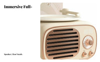 Built-in Alarm Timepiece Miniature Phonograph Player Karaoke Set Retro Design Mini Karaoke Set with Vocal Transmitter Wireless Vocal Transmitters Bluetooth Speaker Rechargeable for Music Lovers, Teenage Girls, Gifting Occasions, Bedroom, Parties