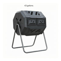 Metal Stand Vented Rotating Compost Bin Ventilated Octagonal Compost Tumbler