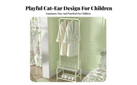 Floor-Standing kids' Dress-up Station Multi-Functional House-Frame Clothes Cute Design Clothing Rack Kid-Sized for Toddlers, Parents, Bedroom, Playroom, Nursery, Entrymanner