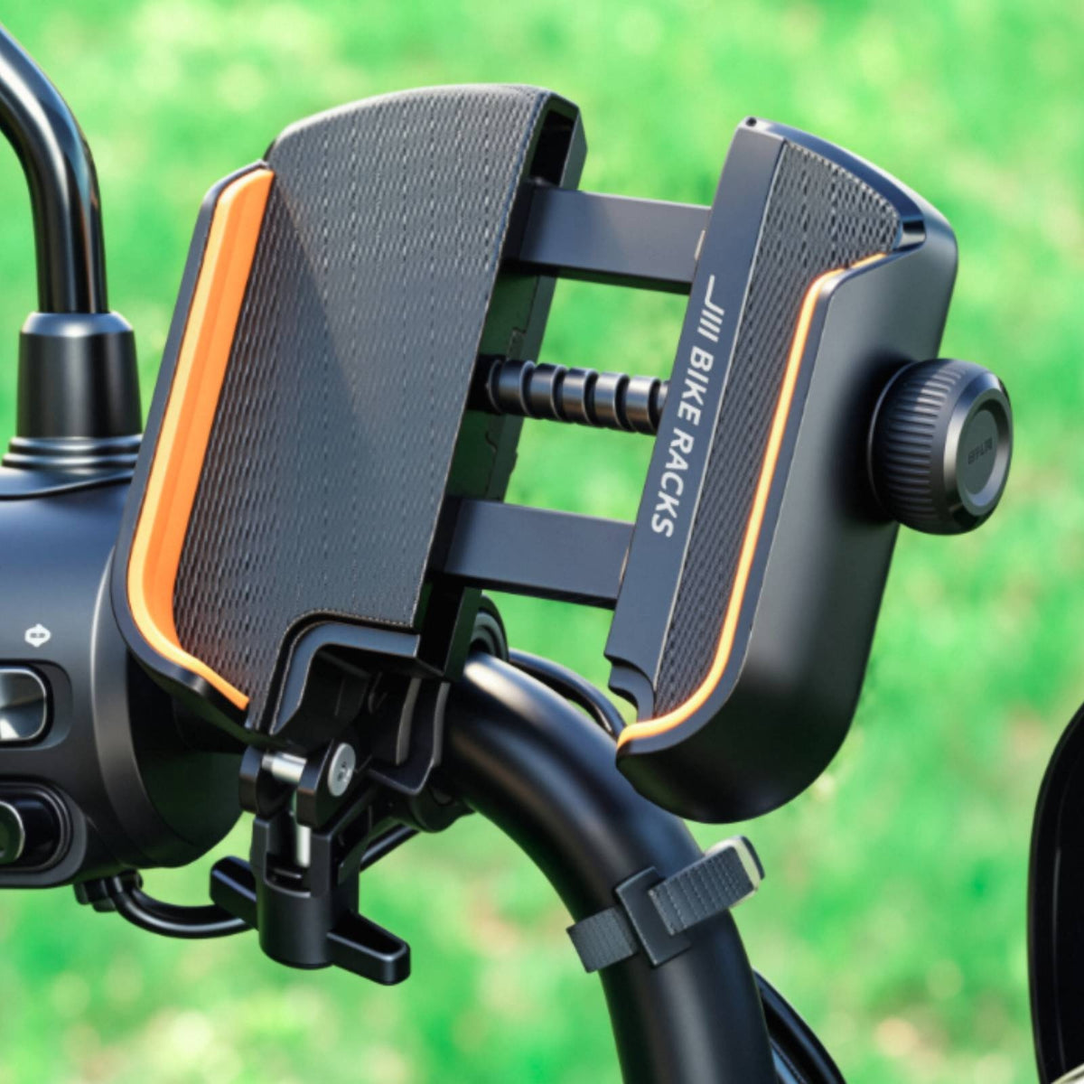 Cycle Phone Holder Coil-Loaded Bike Phone Mount Mobile Accessory Ribbed Grip Touch Reach for Cyclists