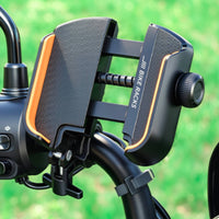 Cycle Phone Holder Coil-Loaded Bike Phone Mount Mobile Accessory Ribbed Grip Touch Reach for Cyclists