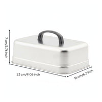 Heat-Resistant Handle Stainless Steel Melting Dome Heavy Duty Rectangular Basting Cover for Chefs, Barbecue