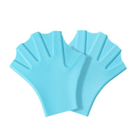 2 Pieces Lightweight Swimming Hand Paddle Glove Comfortable Silicone Hand Paddle Portable Pool Training Glove Water Resistance for Children, Adults