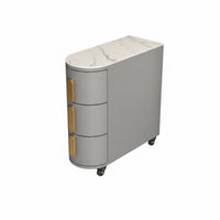 Slim Design Narrow Rolling Cart Movable with Wheels 3-Tier Narrow Storage Unit Space-Saving Side Cabinet Modern Design for Apartment Dwellers, Homeowners, Students, Living Room, Small Areas, Bedroom, Office