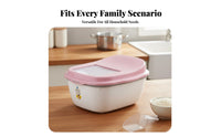 Rice Storage Container Water-Resistant-Resistant Sealed Grain Dispenser Transparent Window Large Capacity Grain Dispenser for Kitchen, Pantry