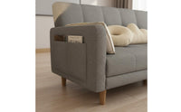 Foldable Sleeper Sofa Space Saving Modern Futon Bed Adjustable Backrest Double-Use Loveseat Bed for Bedroom, Living Room