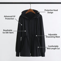Travel Running Jacket for Women with UPF Sun Protection and Cooling Ice Silk Material