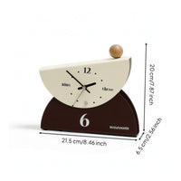 Sculptural Clock Decorative Clock with Arched Base Classic for Entryway, Office