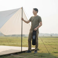 Telescopic Tarp Pole Portable Adjustable Tarp Pole Adjustable Shelter Rod Aluminum Alloy Twist Lock System for Beach