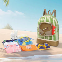 Waterproof Swim Backpack Separate Compartments Pool Gear Backpack Adjustable Straps Sports Carrier Transparent Pocket