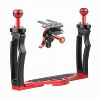 double Hand Grip Camera Rig Ball Head Underwater Camera Bracket Lightweight Photo Gear