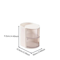Dustproof Makeup Sponge Organizer Multi-Functional Rotating Makeup Brush holder High Capacity Dressing Table Organizer Tool Container