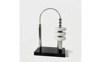 Metal Sculpture with Marble Base Geometric Tabletop Ornament Centerpiece Modern Statue Abstract for Living Room, Office