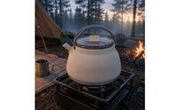 Portable Camping Kettle Transparent Lid Foldable Kettle Embossed Markings Portable Camping Pot
