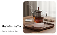 Glass Tea Infuser Pot Heat Resistant Single Serving Tea Brewer Compact Design