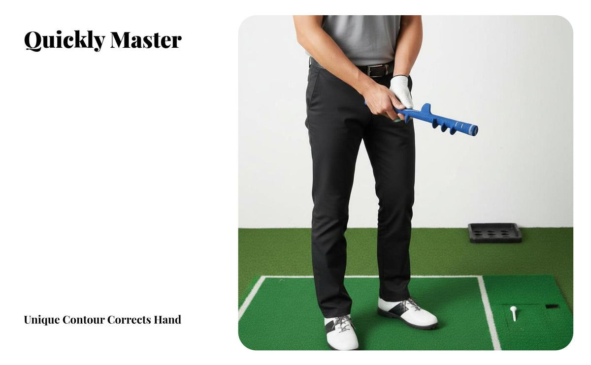 Molded Golf Builds Muscle Memory Hand Position Ion Grip Easy to Attach Hand Positioning Aid for Beginners, Driving Range, Loosening Exercise S