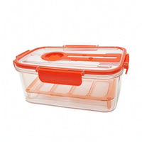 Produce Saver with Drain Tray Airtight Colander Bin with Insert Food Storage Container with Lid Dishwasher-Safe