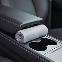 Microfibre Cloth and Microfibre Towel, Suede Car Cleaning Cloths for Paint and Glass, 450g Microfibre Towel with High Absorbency, Grey, 1pc