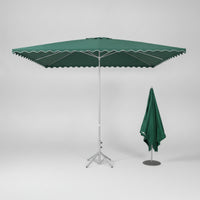 Rectangular Umbrella Height-Adjustable Umbrella with Edge Freestanding with Silver Coating for Vendors, Market Stalls, Courtyards