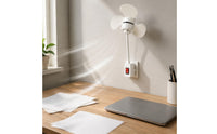 Plug in Wall-Mounted Fan Energy Saving Small Wall-Installed Fan Strong Ventilation Home Appliance for Washroom, Kitchen, Dorm Room