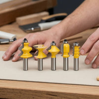 5 Pieces Router Bit Assortment Industrial Quality Router Bits Clean-Cutting Cutter for Cabinet Makers