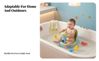 360° Surround Protection Baby Bath Seat Ergonomic Hug Design Non-Slip Baby Bath Chair Soft Cushion for Newborns, Infants