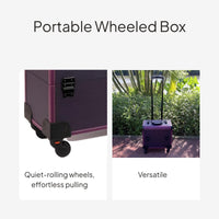 Foot Massage Technician Case Large Capacity Rolling Pedicure Tool Case Portable Multi-Compartment Organizer Trolley for Pedicurists, Mobile Services