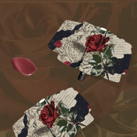 Women's Folding Umbrella Octagonal Shape Vintage Floral Umbrella Outdoor Accessory Lightweight for Everyday Carry