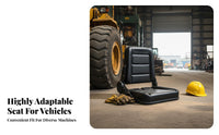 Forklift Driver Seat Adjustable Loader Driver Seat Thickened Leather Vehicle Part for Construction Site, Warehouse, Farm